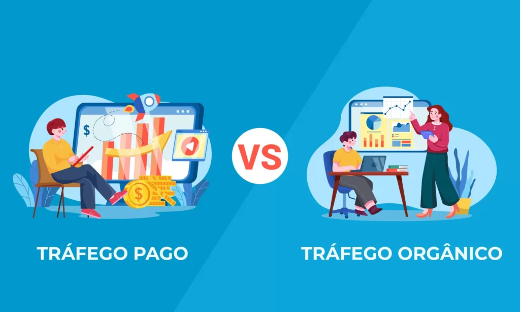 diferença entre tráfego pago e tráfego orgânico